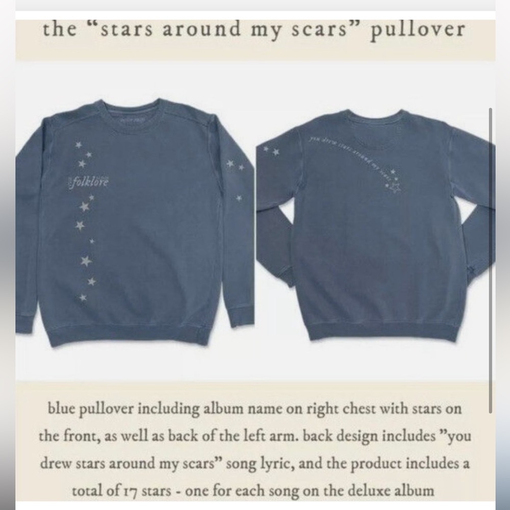 Taylor Swift folklore sweatshirt official merchandise
